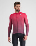 SPORTFUL Langarm Fahrradtrikot für den Winter - ROCKET THERMAL - Rot/Lila