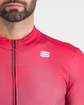 SPORTFUL Langarm Fahrradtrikot für den Winter - ROCKET THERMAL - Rot/Lila