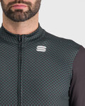 SPORTFUL Langarm Fahrradtrikot für den Winter - CHECKMATE THERMAL - Schwarz/Grün