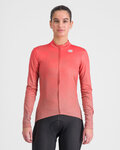 SPORTFUL Langarm Fahrradtrikot für den Winter - ROCKET THERMAL - Rosa