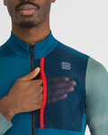 SPORTFUL Langarm Fahrradtrikot für den Winter - SUPERGIARA THERMAL - Blau/Grün