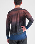 SPORTFUL Langarm Fahrrad-Shirt - FLOW GIARA - bordeaux/Blau