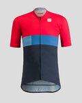 SPORTFUL Kurzarm Fahrradtrikot - SNAP KID - Cyclamen/Blau