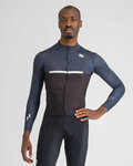 SPORTFUL Langarm Fahrradtrikot für den Winter - PISTA THERMAL - Schwarz/Blau