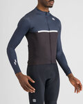 SPORTFUL Langarm Fahrradtrikot für den Winter - PISTA THERMAL - Schwarz/Blau