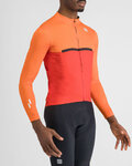 SPORTFUL Langarm Fahrradtrikot für den Winter - PISTA THERMAL - Rot/Orange