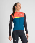 SPORTFUL Langarm Fahrradtrikot für den Winter - PISTA THERMAL W - Blau/Schwarz/Orange