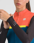 SPORTFUL Langarm Fahrradtrikot für den Winter - PISTA THERMAL W - Blau/Schwarz/Orange