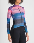 SPORTFUL Langarm Fahrradtrikot für den Winter - FLOW SUPERGIARA THERMAL W - Blau/Rosa