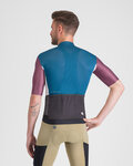 SPORTFUL Kurzarm Fahrradtrikot - SUPERGIARA LOGO - Blau/bordeaux