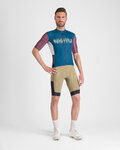 SPORTFUL Kurzarm Fahrradtrikot - SUPERGIARA LOGO - Blau/bordeaux