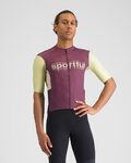 SPORTFUL Kurzarm Fahrradtrikot - SUPERGIARA LOGO - bordeaux/Gelb