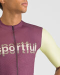 SPORTFUL Kurzarm Fahrradtrikot - SUPERGIARA LOGO - bordeaux/Gelb