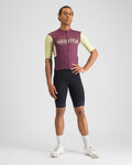 SPORTFUL Kurzarm Fahrradtrikot - SUPERGIARA LOGO - bordeaux/Gelb