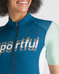 SPORTFUL Kurzarm Fahrradtrikot - SUPERGIARA LOGO W - Blau/Grün