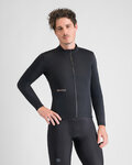 SPORTFUL Langarm Fahrradtrikot für den Winter - CLASSIC THERMAL - Schwarz