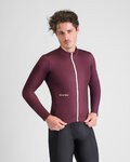 SPORTFUL Langarm Fahrradtrikot für den Winter - CLASSIC THERMAL - bordeaux