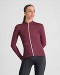 SPORTFUL Langarm Fahrradtrikot für den Winter - CLASSIC THERMAL - bordeaux