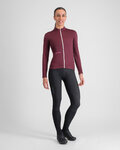 SPORTFUL Langarm Fahrradtrikot für den Winter - CLASSIC THERMAL - bordeaux