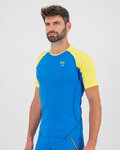 KARPOS Kurzarm Fahrrad-Shirt - LAVAREDO - Blau/Gelb