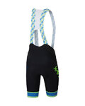 KARPOS Kurze Fahrradhose mit Trägern - VERVE - Schwarz/Grün