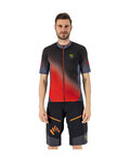 KARPOS Kurzarm Fahrradtrikot - JUMP - Rot/Schwarz