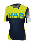 KARPOS Kurzarm Fahrradtrikot - VERVE - Gelb/Blau