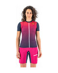 KARPOS Kurzarm Fahrradtrikot - VERVE EVO W - Blau/Rosa
