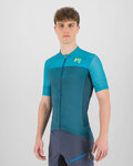 KARPOS Kurzarm Fahrradtrikot - GREEN FIRE - Blau