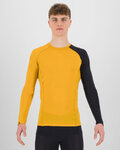 KARPOS Langarm Fahrrad-Shirt - DINAMICO MERINO 130 - Gelb/Schwarz