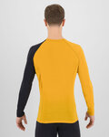 KARPOS Langarm Fahrrad-Shirt - DINAMICO MERINO 130 - Gelb/Schwarz