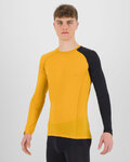 KARPOS Langarm Fahrrad-Shirt - DINAMICO MERINO 130 - Gelb/Schwarz