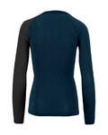KARPOS Langarm Fahrrad-Shirt - DINAMICO MERINO 130 W - Blau/Schwarz