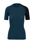 KARPOS Kurzarm Fahrrad-Shirt - DINAMICO MERINO 130 W - Blau/Schwarz