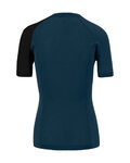 KARPOS Kurzarm Fahrrad-Shirt - DINAMICO MERINO 130 W - Blau/Schwarz