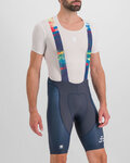SPORTFUL Kurze Fahrradhose mit Trägern - PETER SAGAN BODYFIT CLASSIC - Blau