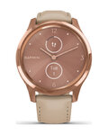 GARMIN Smartwatch - VIVOMOVE LUXE 18K ROSE GOLD - Rosa/Gold/Beige