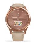 GARMIN Smartwatch - VIVOMOVE LUXE 18K ROSE GOLD - Rosa/Gold/Beige
