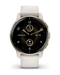 GARMIN Smartwatch - VENU 2 PLUS - Elfenbein/Gold