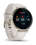GARMIN Smartwatch - VENU 2 PLUS - Elfenbein/Gold