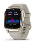 GARMIN Smartwatch - VENU SQ 2 MUSIC - Grau/Gold