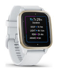 GARMIN Smartwatch - VENU SQ 2 MUSIC - Gold/Weiß