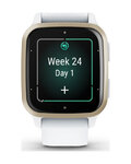 GARMIN Smartwatch - VENU SQ 2 MUSIC - Gold/Weiß