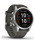 GARMIN Smartwatch - FENIX 7S PRO SOLAR - Anthrazit/Silber