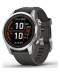 GARMIN Smartwatch - FENIX 7S PRO SOLAR - Anthrazit/Silber