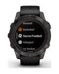 GARMIN Smartwatch - FENIX 7 PRO SAPPHIRE SOLA - Schwarz