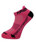 HAVEN Knöchelhohe Fahrradsocken - SNAKE SILVER NEO 2PAK - Rosa/Schwarz