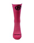 HAVEN Klassische Fahrradsocken - LITE SILVER NEO LONG 2PAK - Rosa/Schwarz