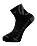 HAVEN Klassische Fahrradsocken - LITE SILVER NEO 2PAK - Schwarz/Grau