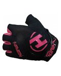 HAVEN Fingerlose Fahrradhandschuhe - DEMO SHORT - Schwarz/Rosa